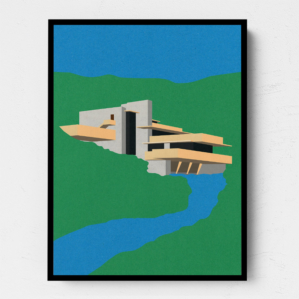 Frank Loyd Wright Falling Water Wall Art
