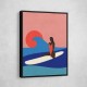 Girl On A Surfboard Wall Art