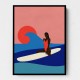 Girl On A Surfboard Wall Art