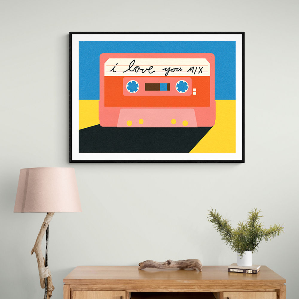 I Love You Mix Tape Wall Art