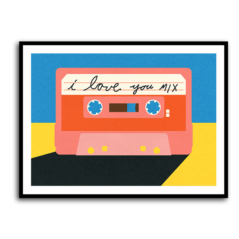 I Love You Mix Tape Wall Art