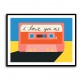 I Love You Mix Tape Wall Art