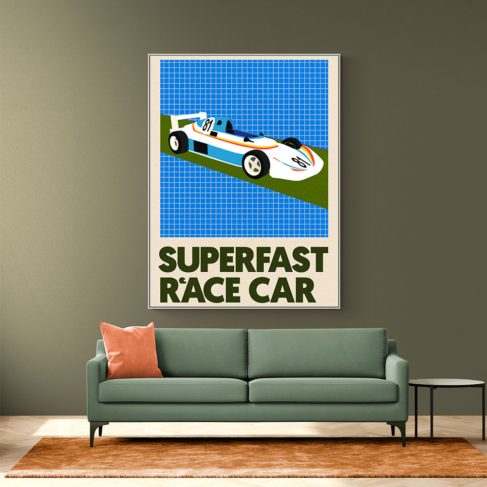 Superfast Race Car Wall Art