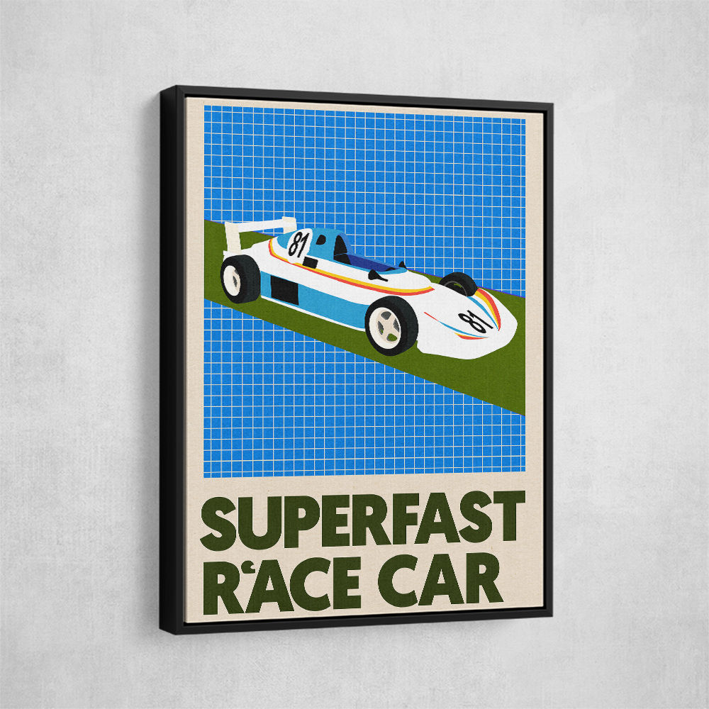Superfast Race Car Wall Art
