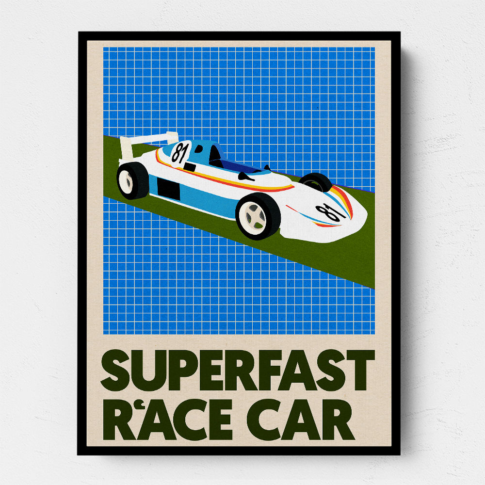 Superfast Race Car Wall Art