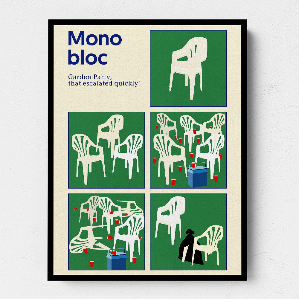 Poster Monobloc Five Squares Wall Art
