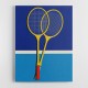 Wooden Badminton Rackets Wall Art
