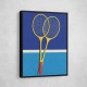 Wooden Badminton Rackets Wall Art
