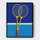 Wooden Badminton Rackets Wall Art