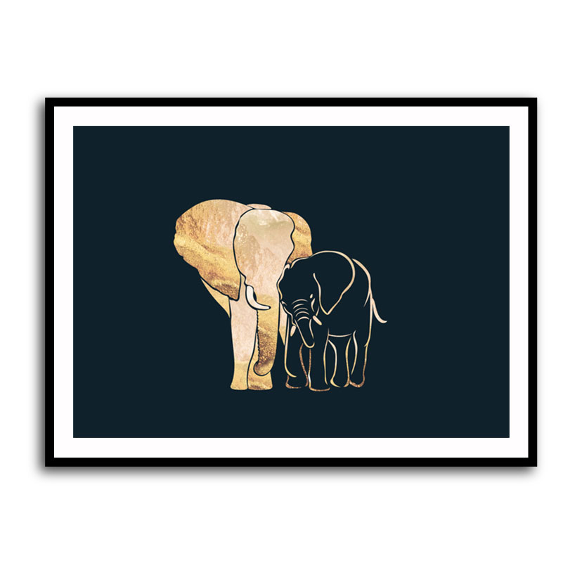 Black Gold Elephants 1