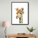 Giraffe With Flowers