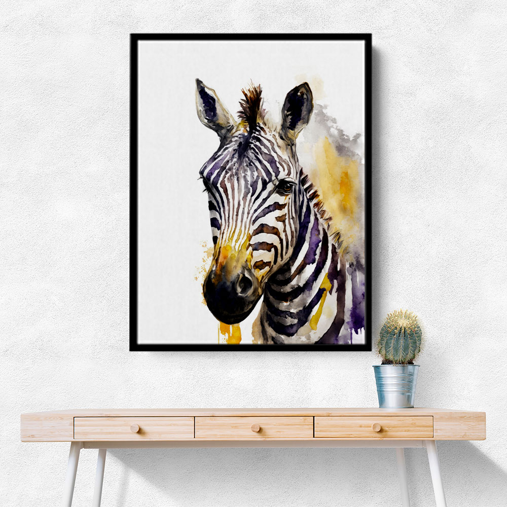 Watercolor Zebra
