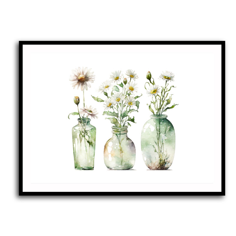 Glass Vases Wildflowers