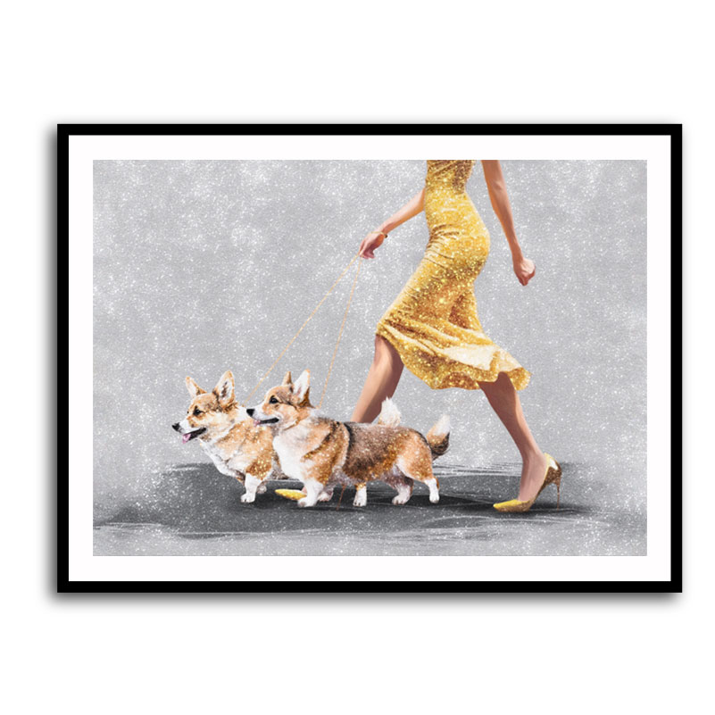 A Lady and Her Corgi's