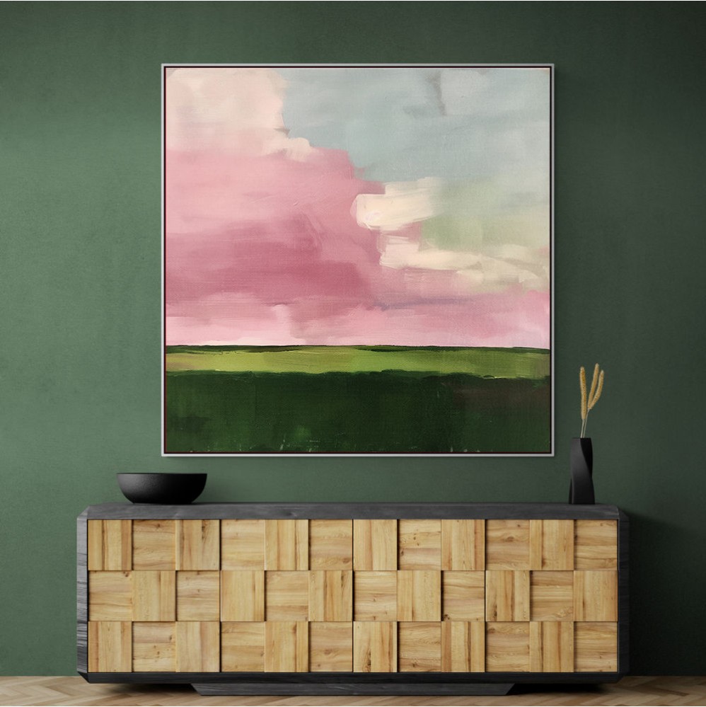Pink Fields At Sunrise