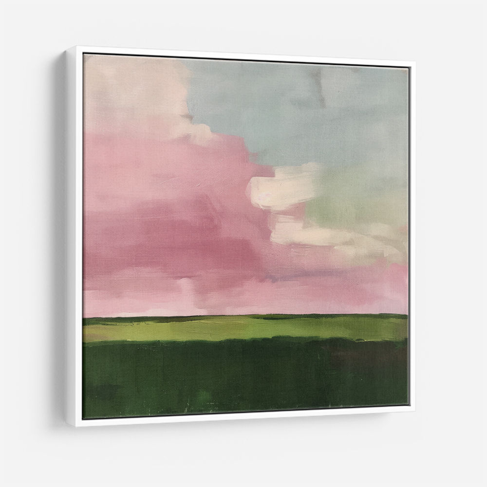 Pink Fields At Sunrise