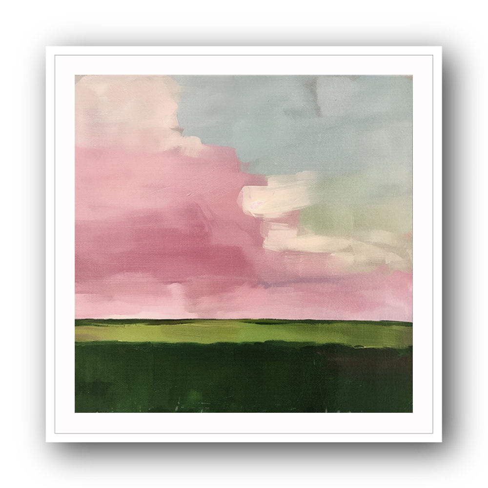Pink Fields At Sunrise