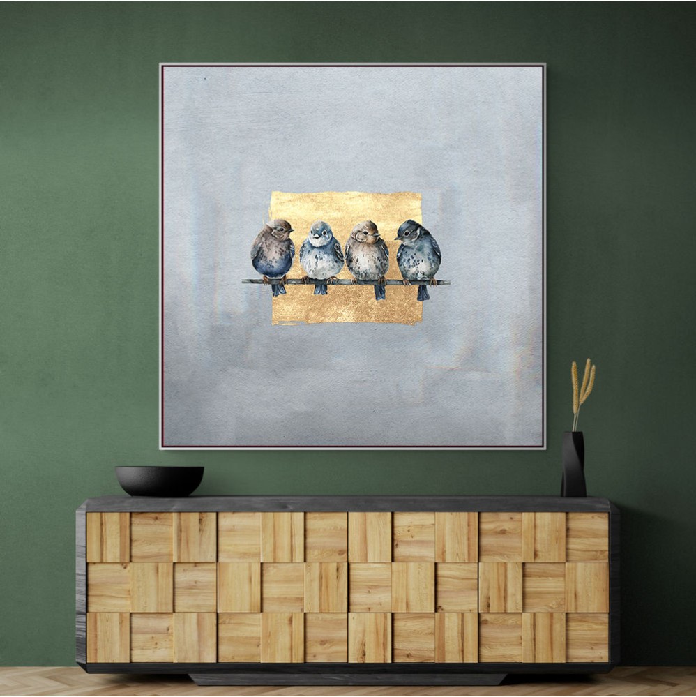 Sparrows On A Branch
