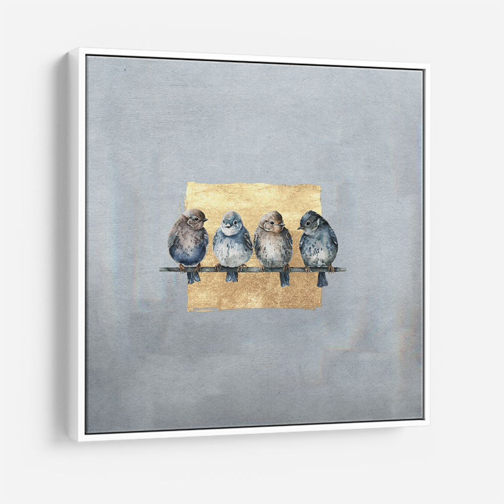 Sparrows On A Branch