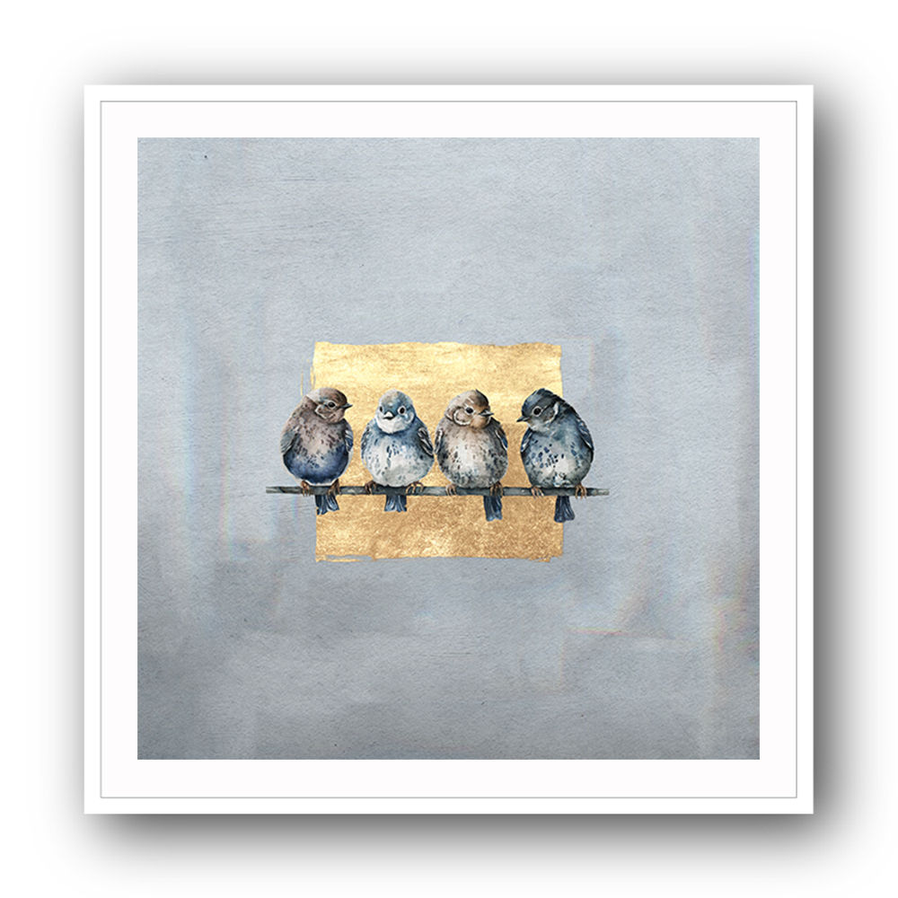 Sparrows On A Branch