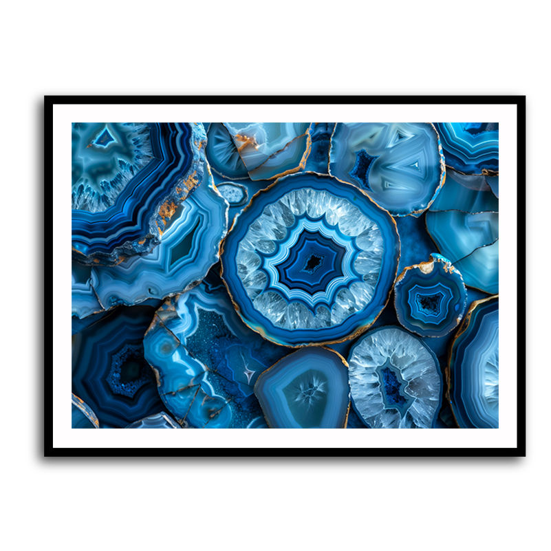 Blue Crystals With Gold