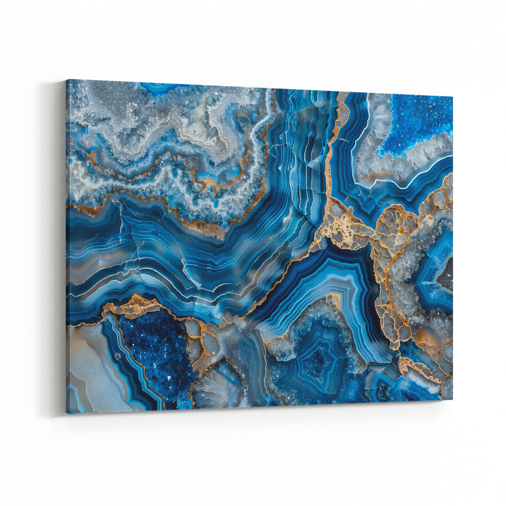 Blue Crystals With Gold 2