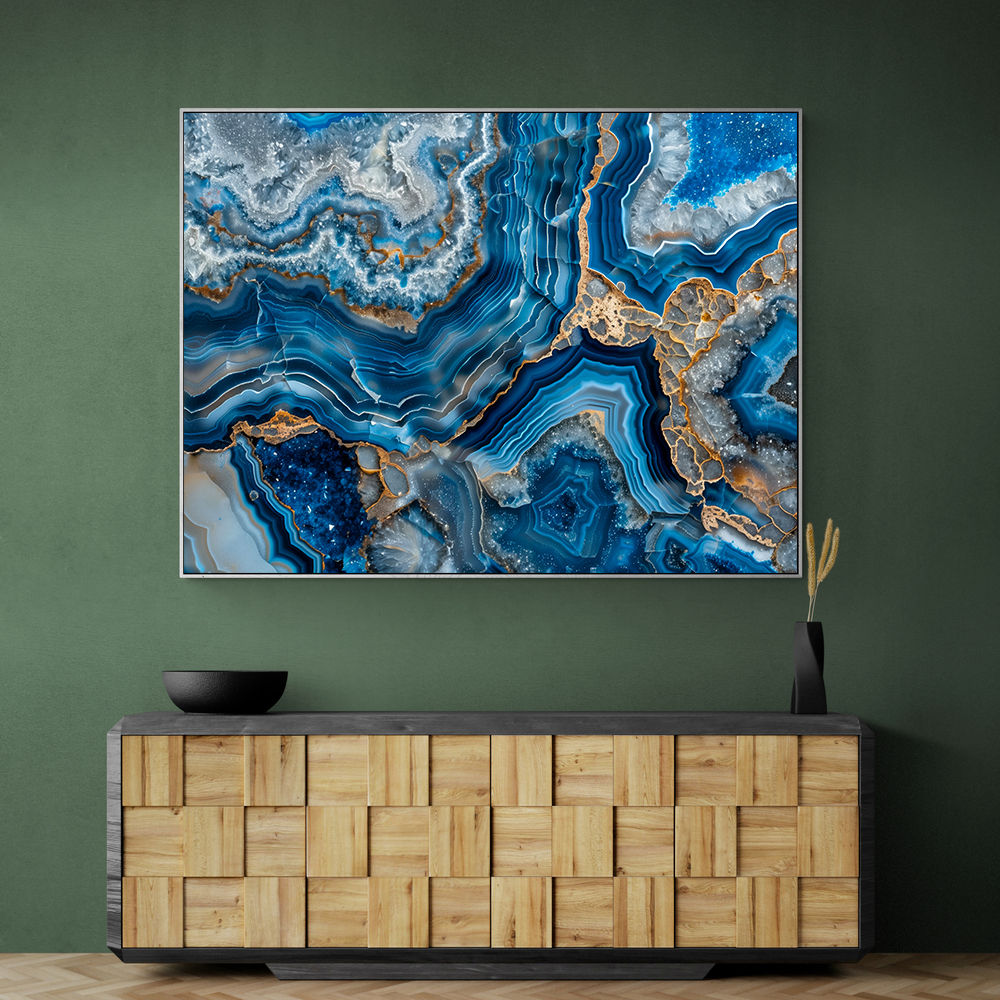 Blue Crystals With Gold 2