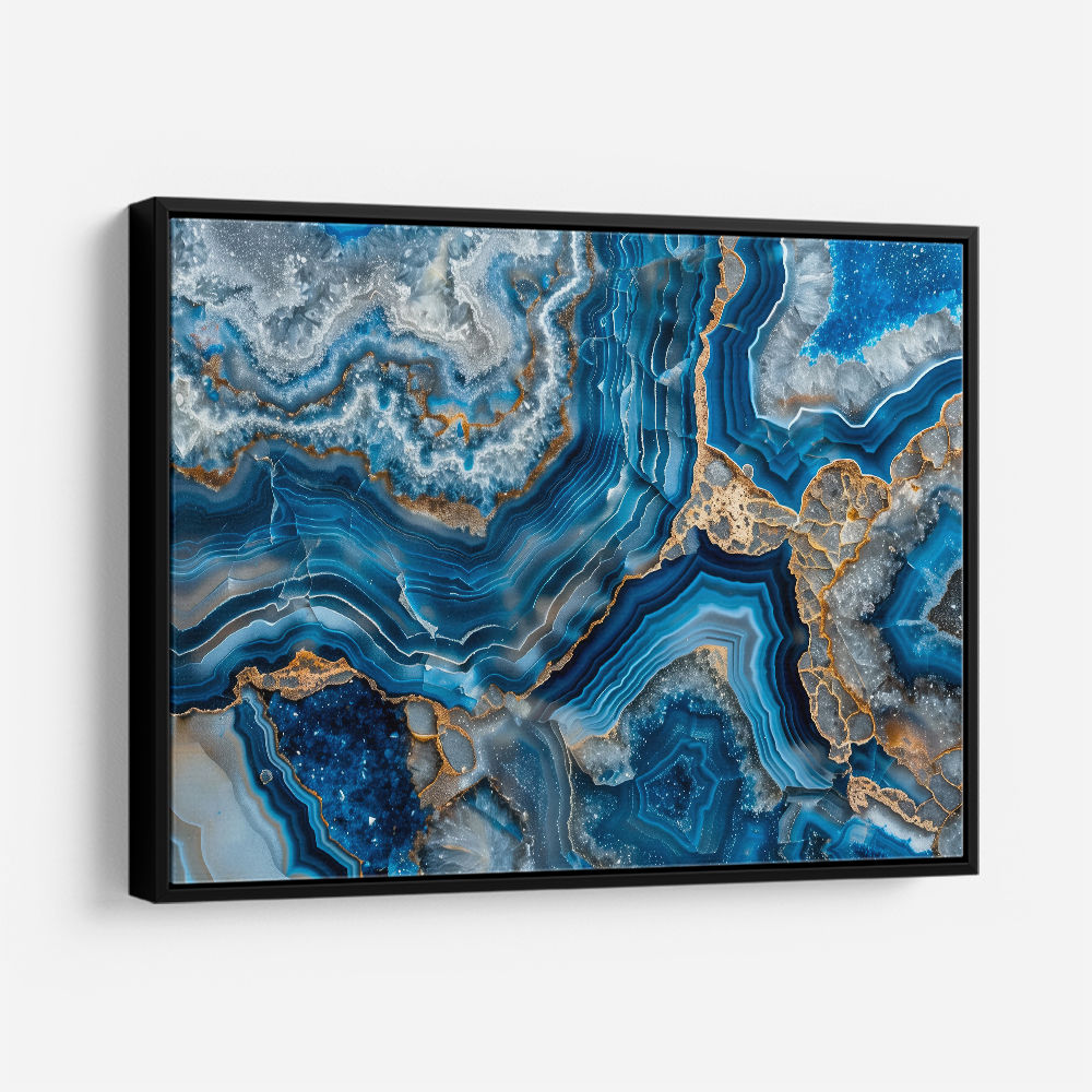 Blue Crystals With Gold 2