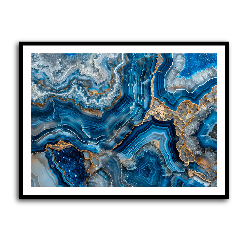 Blue Crystals With Gold 2