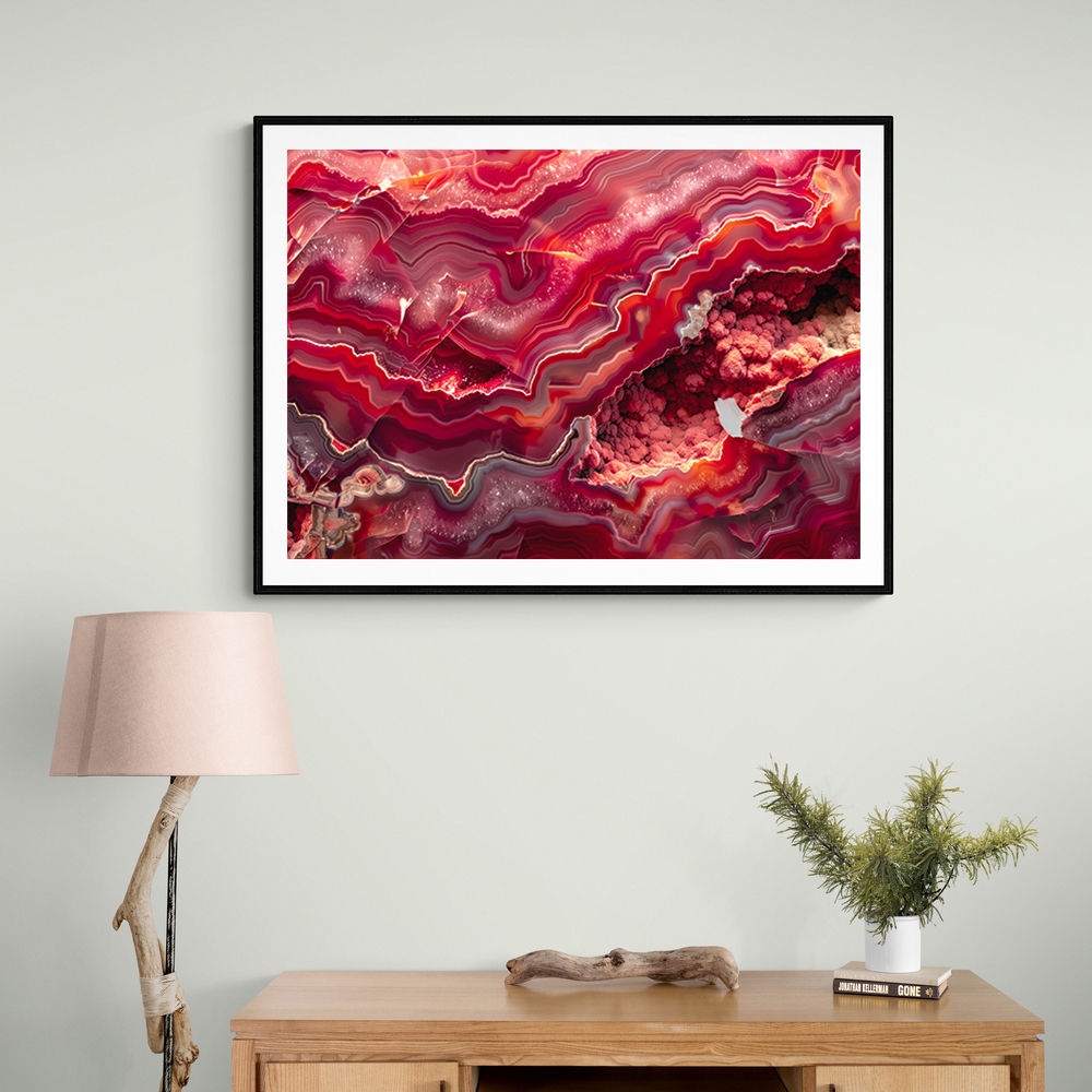 Red Mineral Mosaic