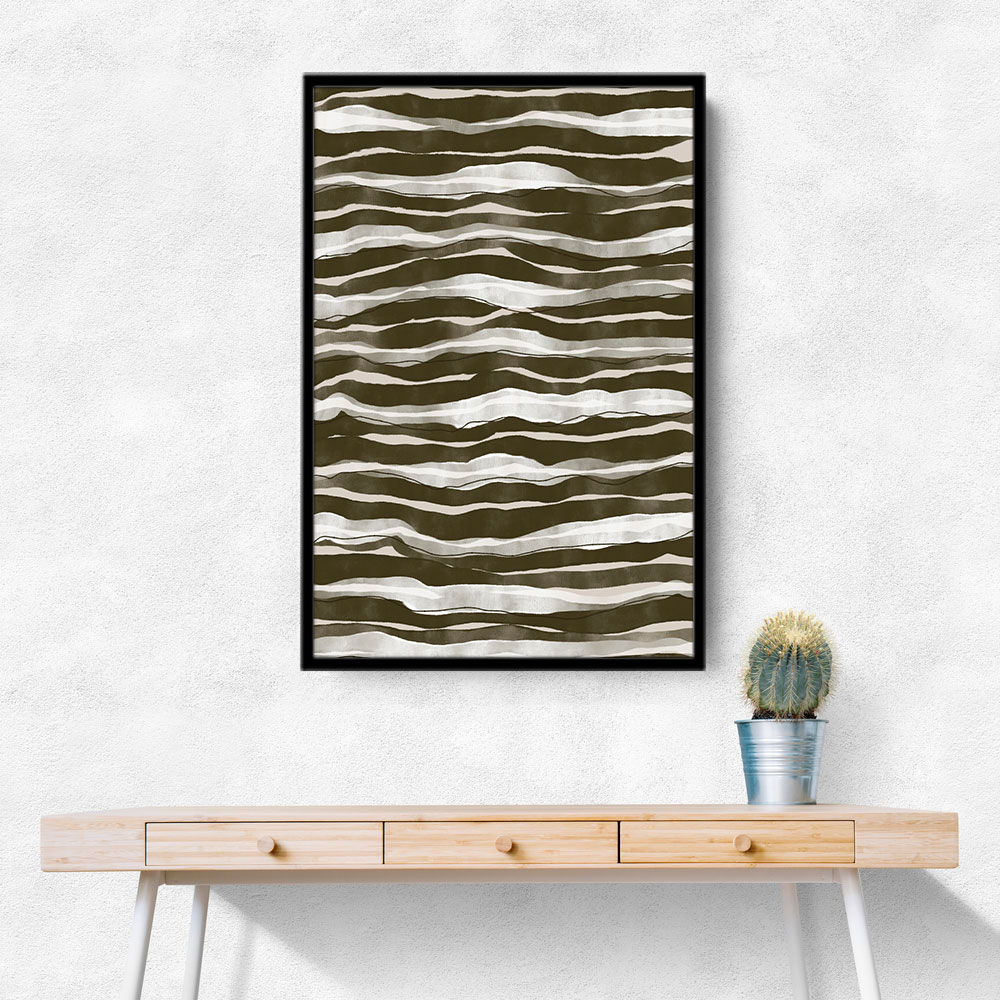Green Watercolor Waves