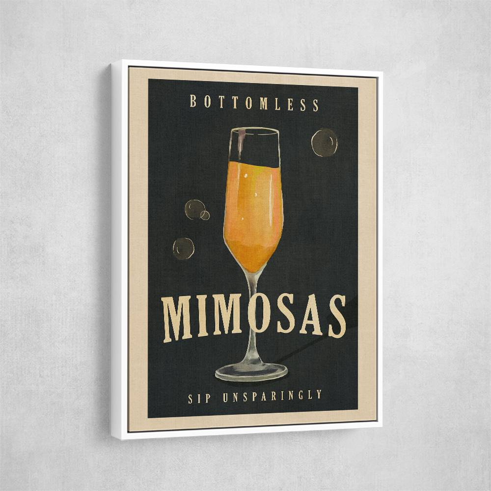 Bottomless Mimosas Brunch Prosecco A Champagne Art Wall Art