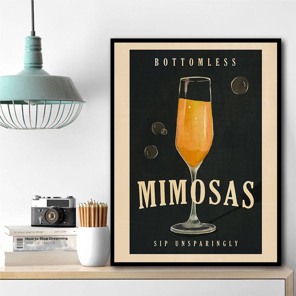 Bottomless Mimosas Brunch Prosecco A Champagne Art Wall Art