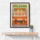 New Orleans Louisiana Vintage Travel Poster Wall Art