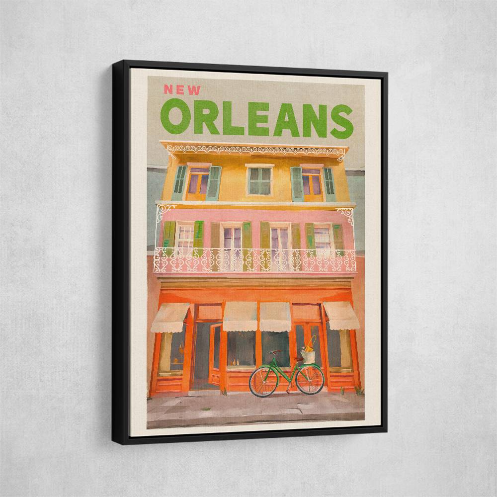 New Orleans Louisiana Vintage Travel Poster Wall Art