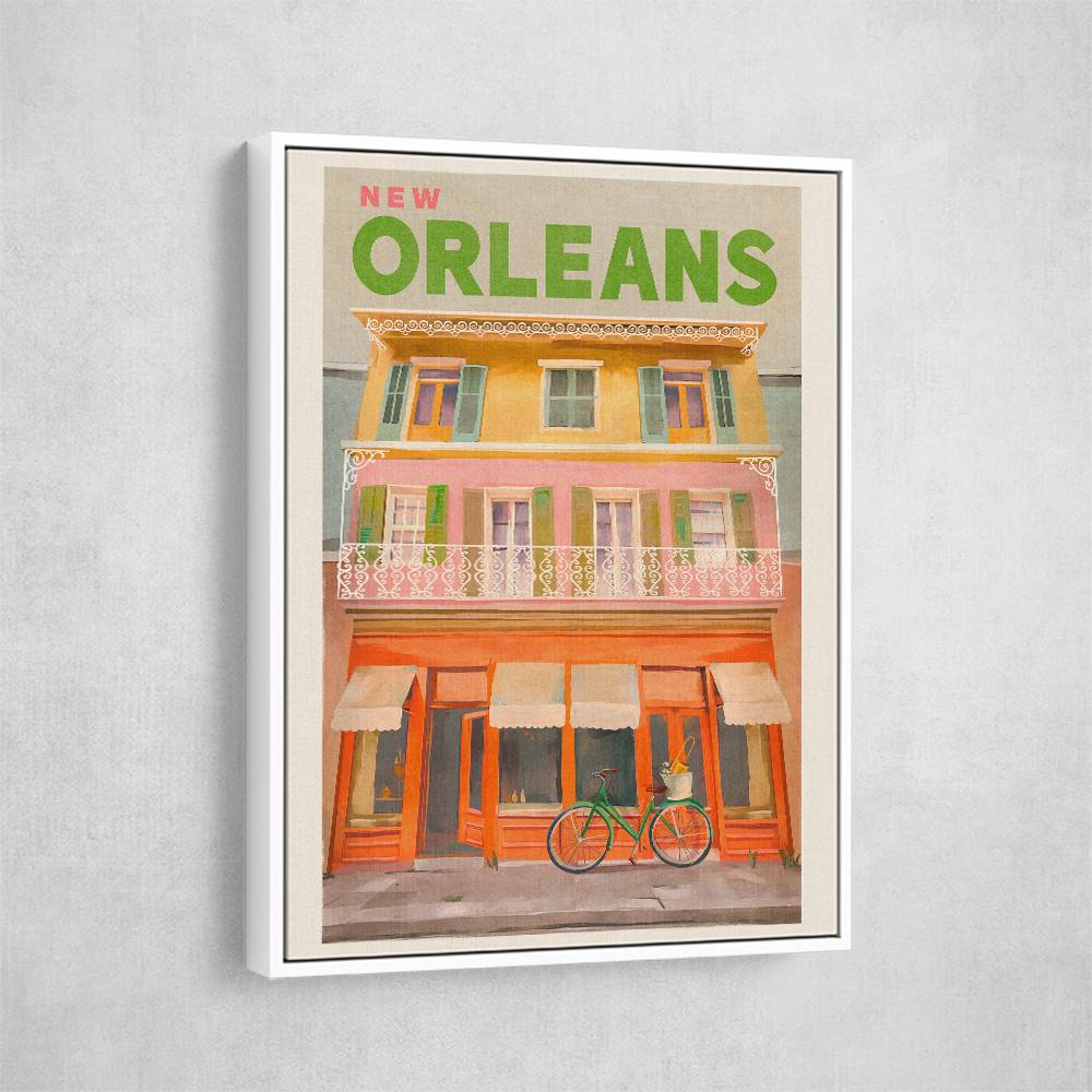 New Orleans Louisiana Vintage Travel Poster Wall Art