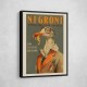Vintage Art Deco Negroni Poster Of A Fancy Seagull Wall Art