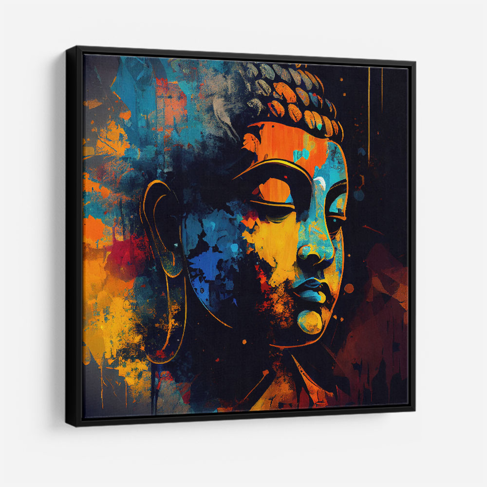 Buddha Head Abstract Color 1 Wall Art