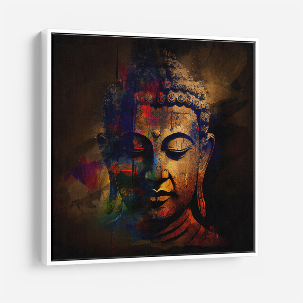 Buddha Head Abstract Color 2 Wall Art