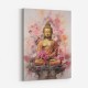 Buddha Statue Pink Water Color Wall Art