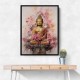 Buddha Statue Pink Water Color Wall Art