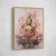 Buddha Statue Pink Water Color Wall Art