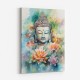 Buddha With a Lotus Flower Water Color 1 Wall Art