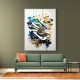 Abstract Gold & Blue Arabic Calligraphy