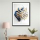 Abstract Gold & Blue 1 Arabic Calligraphy