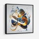 Abstract Gold & Blue 2 Arabic Calligraphy