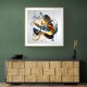 Abstract Gold & Blue 2 Arabic Calligraphy
