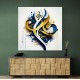 Abstract Gold & Blue 3 Arabic Calligraphy