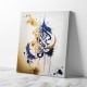 Abstract Gold & Blue 7 Arabic Calligraphy