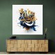 Abstract Gold & Blue 8 Arabic Calligraphy